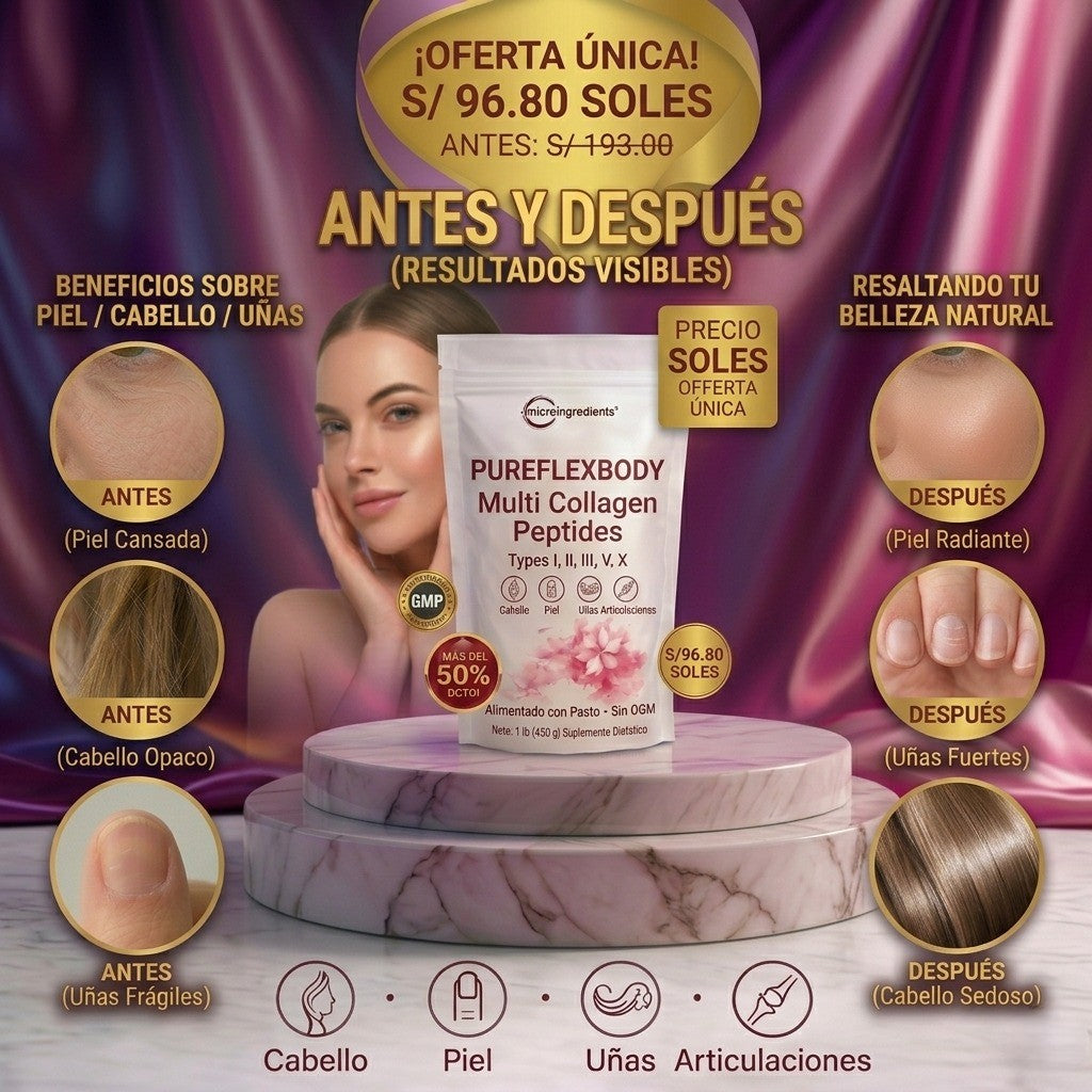 PureFlexBody - colágeno para articulaciones y piel radiante